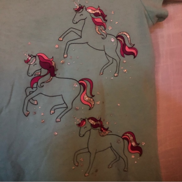 Girls sparkling unicorn short set Jumping Beans/Garanimals - Picture 2 of 8